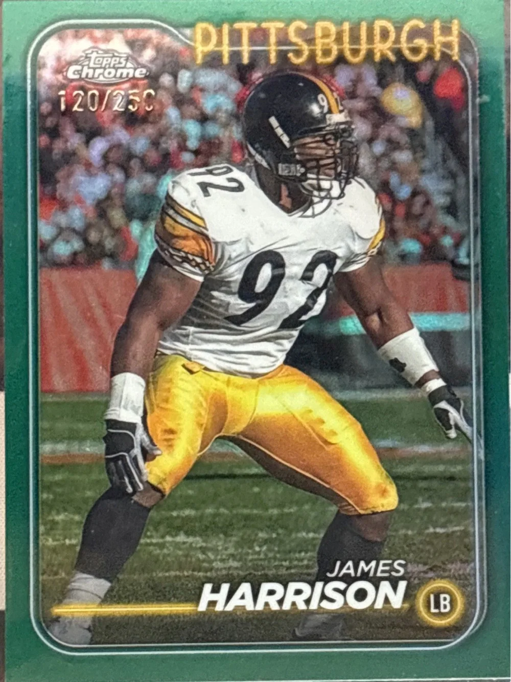 Topps Chrome James Harrison Football Card LE 120/250